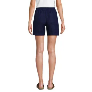 Leinen-Schlupfshorts für Damen in Petite-Größe, Damen, size: petite, Blau, Leinen, by Lands' End