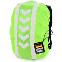 FLEXEO Rucksack-Regenschutz mit Reflexstreifen 40-55 Liter (1-St), Reflektorüberzug für Rucksäcke, wasserabweisende Regenschutzhülle
