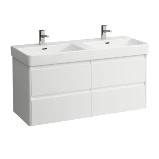 LAUFEN Waschtischunterschrank BASE 2.0 446x1168x515 4 Schubl m. Griffmulde f.WT H814966 weiß matt, H H4113241082601