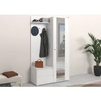OTTO home Garderobenschrank Kosmo mit Spiegel Maße 118 x 30 cm, Höhe 190 cm, Breite 110 cm