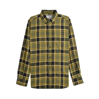 Lambretta - Hemd für Herren, angeraut, Langärmlig (Khakigrün/Schwarz/Gold)