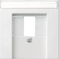 Zentralplatte Abdeckung für TAE und USB mit Beschriftungsfeld weiß, Retail