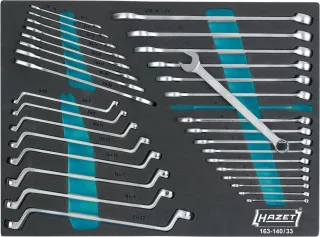 HAZET Schraubenschlüssel-Satz Einlage 33-teilig - 163-140/33