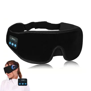 3D Wireless Sleep Mask with Bluetooth 5.2 Type-C Charging Cable Inside Breathable Light-blocking Phone Calls Music Eye M