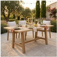 IDIMEX Gartentisch SANYA, Terrassentisch 170x90cm aus massivem Akazienholz wetterbeständig Natur
