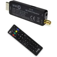 WWIO TRINITY T2 TV Stick mit 2 in 1 Fernbedienung & IR Fernbedienungsempf. DVB-T2 HD Receiver