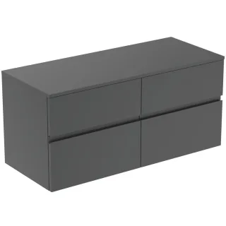 Ideal Standard Waschtischunterschrank Finesse o.Ausschnitt 1202x505x558mm 4 Auszüge Anthrazit matt, E3437Y2