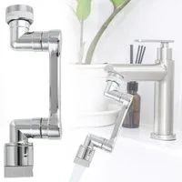 shop'n smile ideoon Waschtischarmatur 1080° Drehbarer Metall Wasserhahnaufsatz Flexibler Armatur-Sprudler Zwei Sprühmodi (umschaltbar), Wassersparend, für M20/M22/M24 Gewinde
