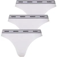 HUGO T-String TRIPLET THONG STRIPE (Packung, 3-St., 3) mit Logoschriftzug auf dem Bund