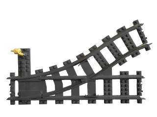 1x Lego City Eisenbahn-Weiche links [inkl. Weichenhebel]