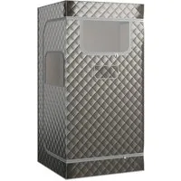 COSTWAY Sauna 1000W, 3L Dampfgenerator, mit Fußmassagegerät & Klappstuhl