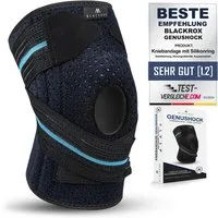 BLACKROX Kniebandage mit Silikonring [Vergleichssieger 2026] GENUSHOCK, Damen & Herren
