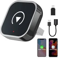 OYLCDI 2-in-1 Wireless CarPlay und Android Auto Adapte Adapter Plug und Play, zu USB Typ A, Kompatibel,mit iOS 10+ und Fahrzeugen mit kabelgebundenem CarPlay