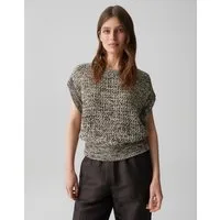 OPUS Pullunder Podenna aus weichem Strick mit Mélange Effekt Der Überschnittene Arm sorgt für eine relaxte Silhouette