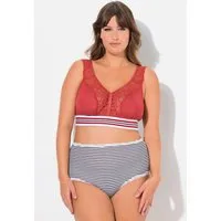 Ulla Popken Bügelloser BH Minimizer-Bralette Spitze ohne Bügel