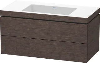 Duravit L-Cube c-bonded Set wandhängend Eiche dunkel gebürstet Matt 1000x480x500 mm - LC6928N7272 LC6928N7272