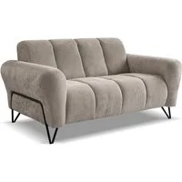 Beautysofa Sofa mit Metallbeine in Schwarz VOLARE, 2-Sitzer, viele Farbvarianten, ohne Schlaffunktion