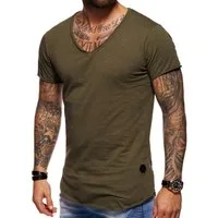 behype T-Shirt für Herren mit V-Ausschnitt aus 100% Baumwolle V-Neck Shirt Kurzarmshirt für Männer