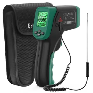 ERICKHILL ROOK800P Infrared Thermometer Dual Mode -50℃ to 800℃ Laser Temperature Gun with Meat Probe for Cooking BBQ Ove