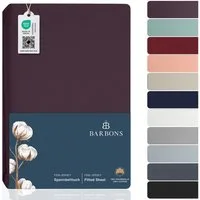 BARBONS Spannbettlaken Jersey Bettlaken, 145 g/m² Spannbetttuch, bis zu 25cm Höhe, Topper, Jersey aus 100% Baumwolle, Gummizug: rundum, (1 Stück), Rundumgummi, Atmungsaktiv