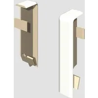 EGGER Sockelleisten-Zwischenstücke Universal weiß, L: 1.6 cm, H: 5.9 cm, 2-St., neues kubisches Profil, 2 Stück
