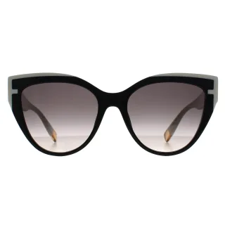 Furla Cat Eye Womens Shiny Schwarz Grau Gradient SFU694