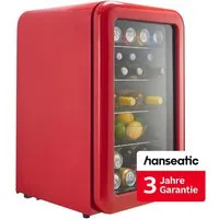 Hanseatic Getränkekühlschrank HBC115ERRH red, 83,5 cm hoch, 55 cm breit, inkl. 3 Jahre Herstellergarantie