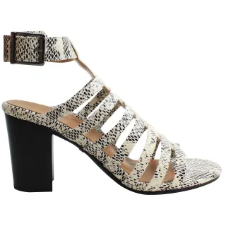 Vionic Perk Sami Snake Damen Sandalen mit Absatz Weiß/Schwarz