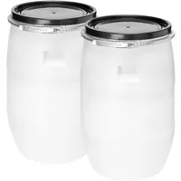 Garronda Regentonne Set 60 Liter Weithalsfass HDPE Lebensmittel Fass mit Deckel GD-0122, 60 l, (2-tlg), BPA-Frei