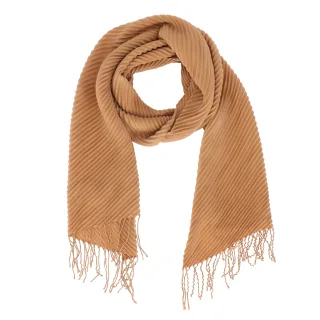 Halsüberkopf Accessoires - Schal Pashmina Plisseé 40x200 camel - Gr. - OS