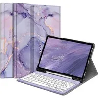 Fintie Tablet-Hülle + Tastatur für Samsung Galaxy Tab S10 Lite/S10 FE/S9 FE 10.9" & S9 11", Keyboard Cover mit Magnetisch Abnehmbarer Deutscher Bluetooth Tastatur