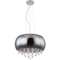 GLOBO LIGHTING Pendelleuchte KALLA, ohne Leuchtmittel, Kristalle, Hängeleuchte, Hängeleuchte, Wohnzimmer, Esstisch