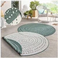 HANSE Home Teppich Bali Wendeteppich, rund, Höhe: 5 mm, In-& Outdoor, Wetterfest, Balkon, Garten, Wohnzimmer, Wasserfest