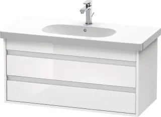 Duravit Ketho Waschtischunterbau wandhängend Weiß Hochglanz 1000x455x480 mm - KT664802222 KT664802222