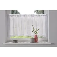 OTTO home Scheibengardine Missy (1 St), Stangendurchzug, transparent, Polyester, mit Spitzenbordüre