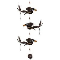 Windspiel Windspiel Mobile 3 Vögel – Hängedeko für Garten Balkon Terrasse