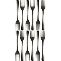 Koopman Kuchengabel Edelstahl Silberfarbend 14 cm 12 Tlg. Set (12 Stück), Gabeln, Gastro, 14 cm, Hotel, Besteck
