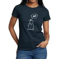 Spreadshirt T-Shirt Maus Lustiger Spruch Nö Bevor Du Fragst Nein Frauen T-Shirt (1-tlg)