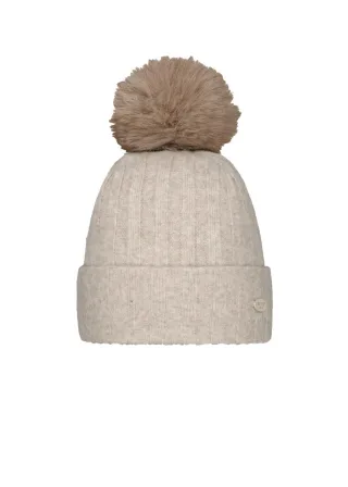 Barts - Damenmütze mit Bommel Beige - Gr. - OS