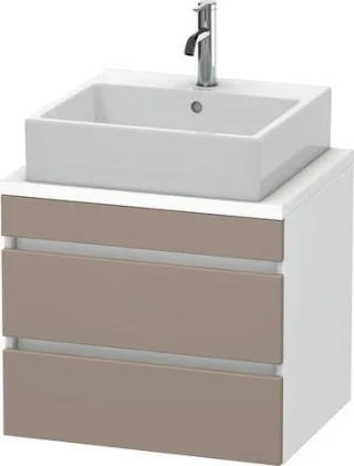 Duravit DuraStyle Konsolenwaschtischunterbau wandhängend Basalt & Weiß Matt 600x478x512 mm - DS53050 DS530504318