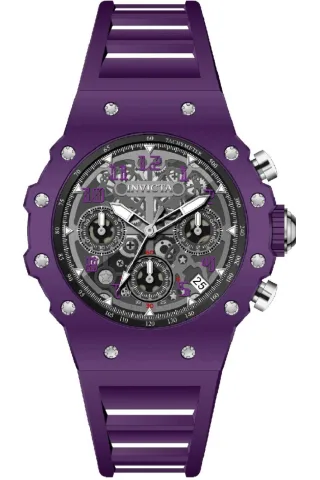 Invicta Racing 69625 Herrenuhr - Quarzwerk - Acryl mit silbernem Zifferblatt - 40 mm