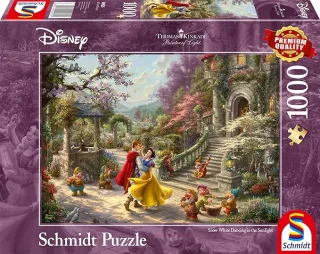 Schmidt Puzzle 59625 - Thomas Kinkade: Disney Schneewittchen Tanz mit dem Prinzen [1.000 Teile]