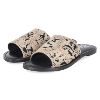 Bullboxer Pantoletten  Beige - Gr. 36 -  Echt Leder