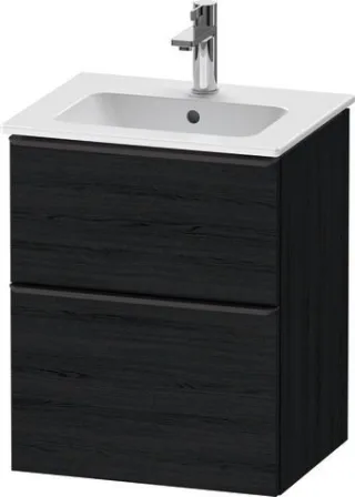 Duravit D-Neo Waschtischunterbau wandhängend Eiche Schwarz Matt 510x402x625 mm - DE43600BD160000 DE43600BD160000