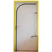 Scorprotect® Zimmertür Folien Staubschutztür schwellenlos mit Reißverschluss 210 x 110 cm