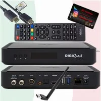 DIGIQuest TiVuSat 4K Karte Black + DIGIQuest Q99 UHD Receiver + Wifi (aktiviert) SAT-Receiver