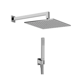 Ideal Standard Idealrain Armaturenpaket BD826AA Regenbrause, Unterputz-Wandanschluss, Brauseschlauch, chrom