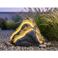 Arnusa Gartenfigur LED Gartenfelsen Teichdeko Gartenleuchte Dekoleuchte, (Leuchtfelsen), Garten Dekoleuchte