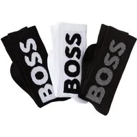 BOSS Socken 3P QS Rib Logo CC mit Logo