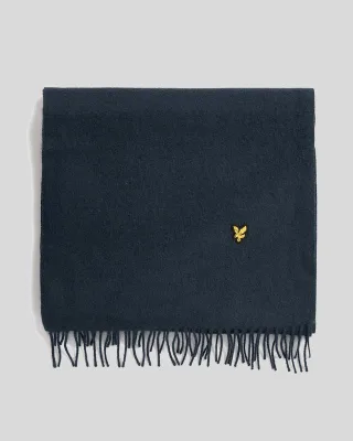 Lyle & Scott Schal aus Lammwollmischung - Marineblau